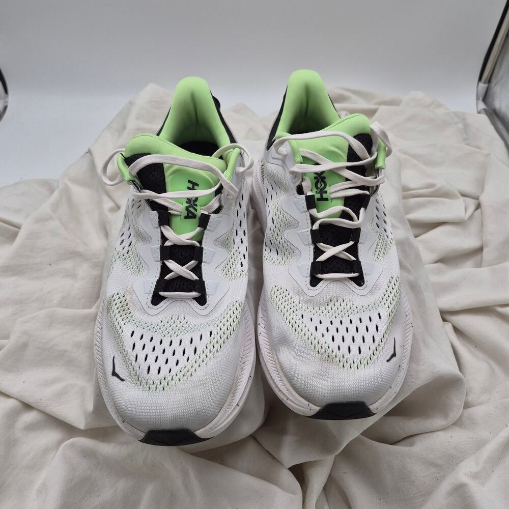 Hoka Kawana 2 running shoes White and Tart Apple sneakers Men's size 10.5D